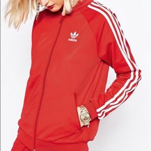 Adidas Supergirl Red Track Jacket